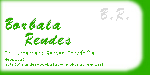 borbala rendes business card